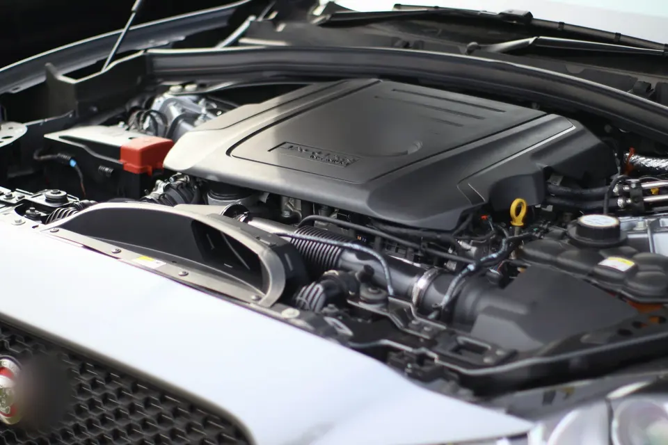 Close-up of Car Engine Compartment