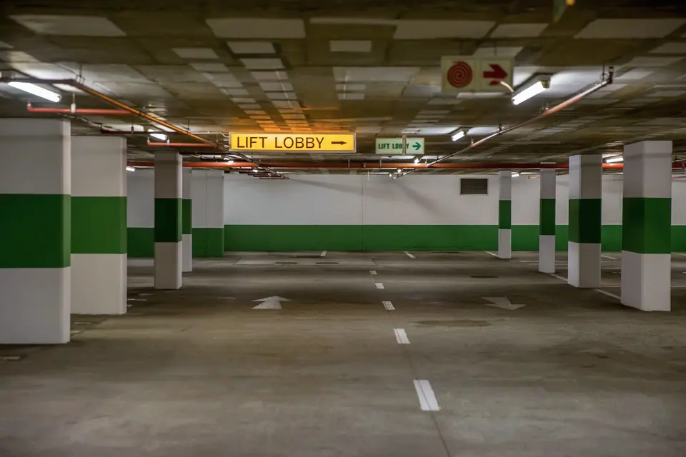 An Empty Basement Car Park